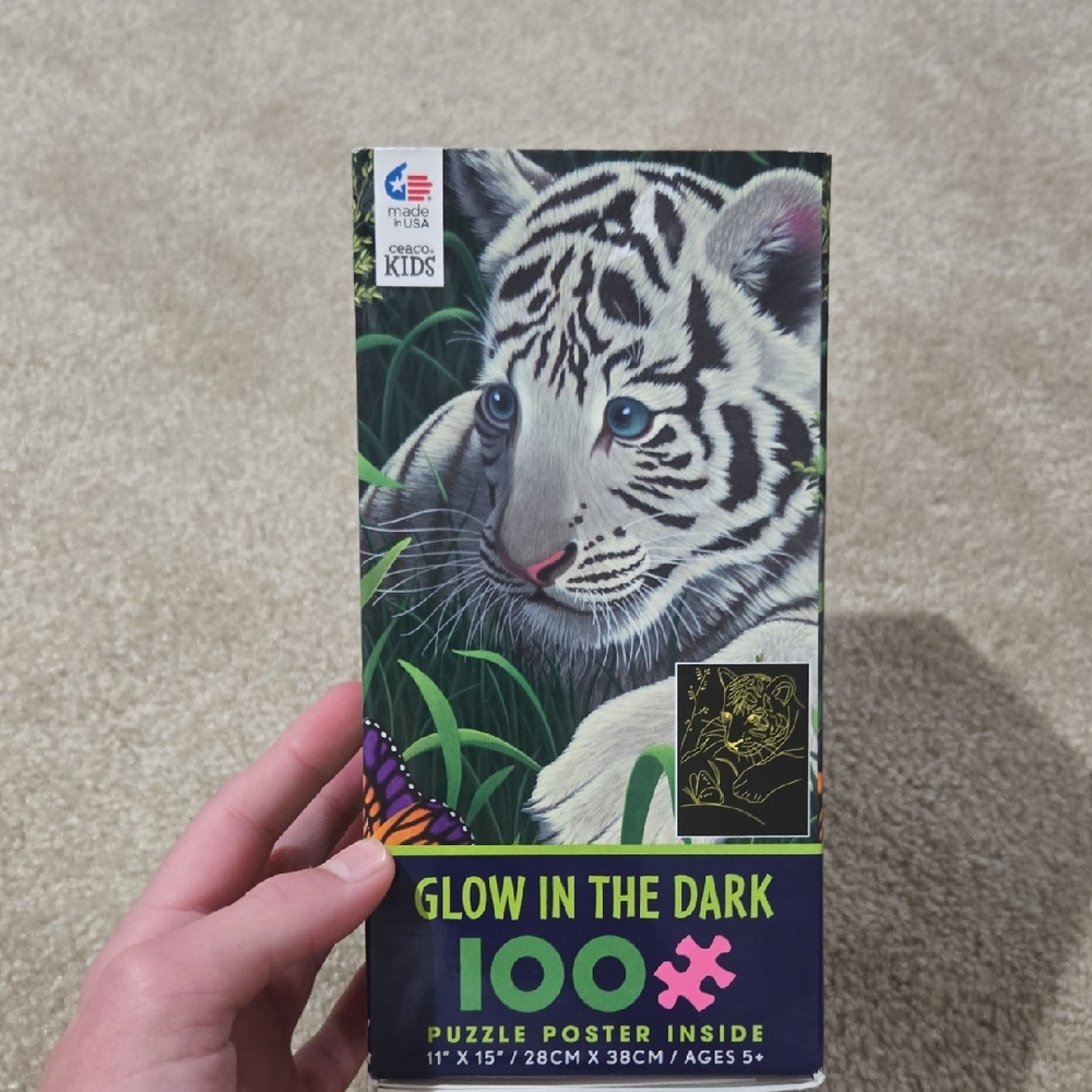 Glow in the Dark White Tiger Puzzle